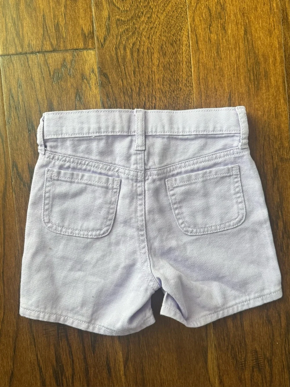 Old Navy Lavender & Denim Button-Front Kids Shorts Set 5T